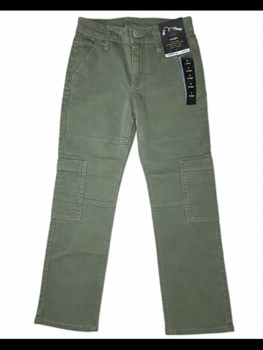 NWT Art Class Girls Olive Green Utility Cargo Pants Size 7 Straight High Rise